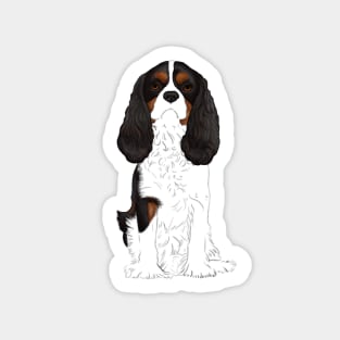 Cavalier King Charles Spaniel Tri-Color Sticker